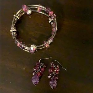 Matching bracelet and earrings